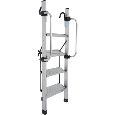 Stairs For Loft Bed Bunk Bed Ladder 4 Step Aluminium RV Bunk Ladder Loft Ladder With Adjustable Handrail And Rubber Foot Pads Silver Lippert Rv Ladder Stairs For Bunk Bed