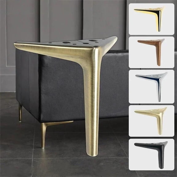 4.7in DIY Furniture Legs,Heavy Duty Metal Replacement Feet for Custom Projects,1pc Gold