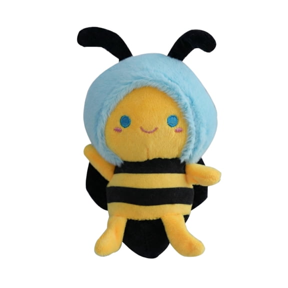 4.7in Soft Bee Plush Toy, Yellow and Black Bumblebee Stuffed Animal, Cartoon Style Insect Doll for Decorative Display, Cuddly Plushie for Nature Enthusiasts