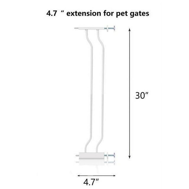 4.7inch Extra Wide Baby Gate Extension, AutoClose, HoldOpen, Easy