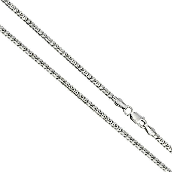 4.7mm Miami Cuban Chain Link Sterling Silver 26 inches Unisex Rhodium Plated Curb Chain Necklace #315RHs26