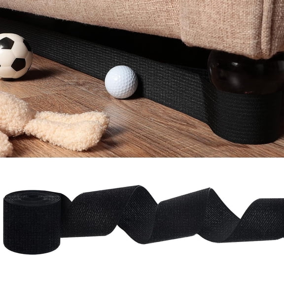 Under Couch Toy Blocker 4.8"×106", Adjustable Elastic Gap Guard for Multiple Furniture Leg Types