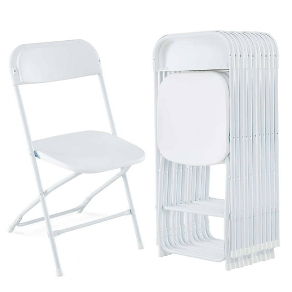 4/8/12/16/20 Pack Metal Folding Chairs Portable Commercial Seat 12 PCS
