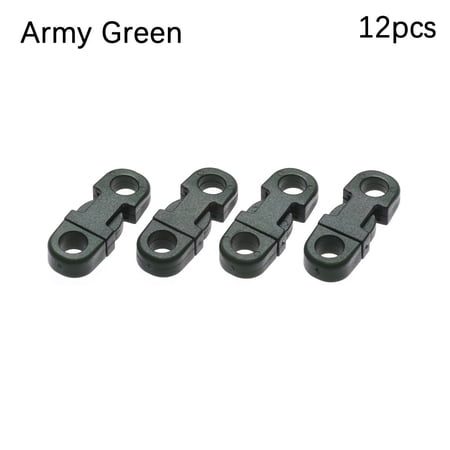 4/8/12/20pcs High quality Paracord Bracelet Accessories Curved Plastic Webbing Outdoor Tool Camp Bag Parts Dog Collar Strap Side Release Buckle ARMY GREEN 12PCS