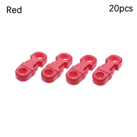 4/8/12/20pcs High quality Paracord Bracelet Accessories Curved Plastic Webbing Outdoor Tool Camp Bag Parts Dog Collar Strap Side Release Buckle RED 20PCS