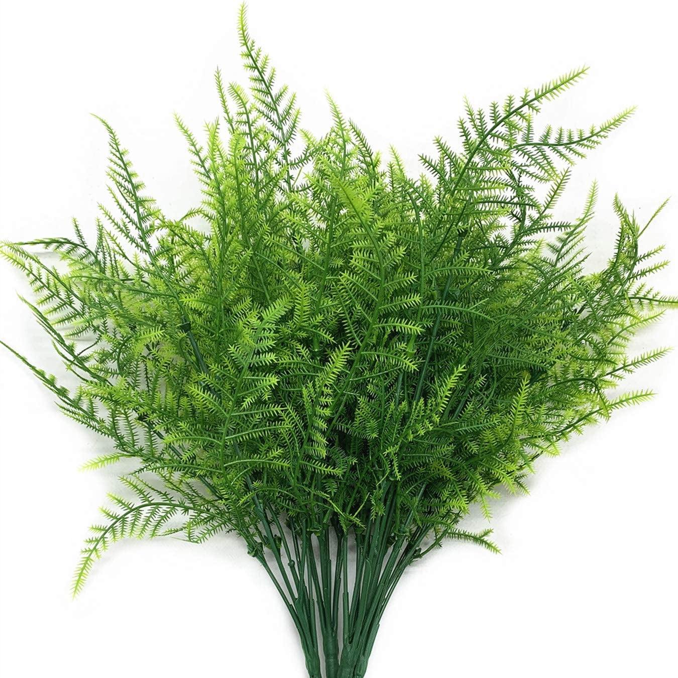 4/8/12 Artificial Shrubs Bushes Plants Fake Asparagus Ferns Stems Plant Plastic Faux Greenery ...