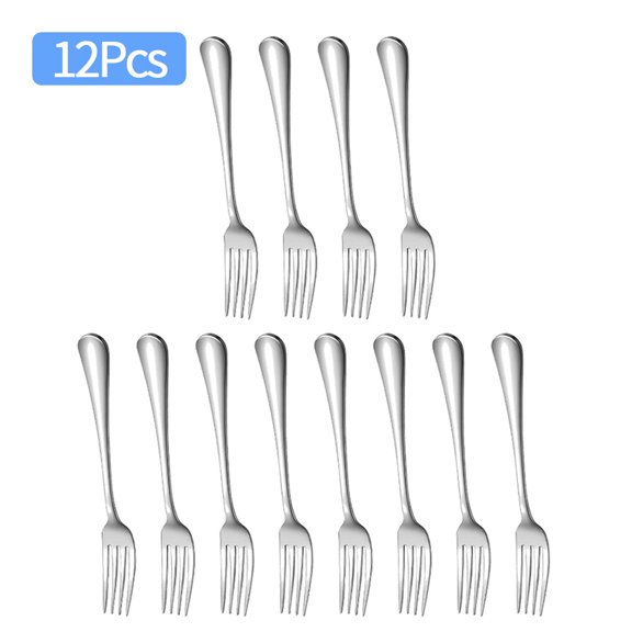 4/8/12PCS Stainless Steel Forks Flatware Dinner Salad Forks Fine Flatware Fruit Forks for Home Kitchen Restaurant Office School