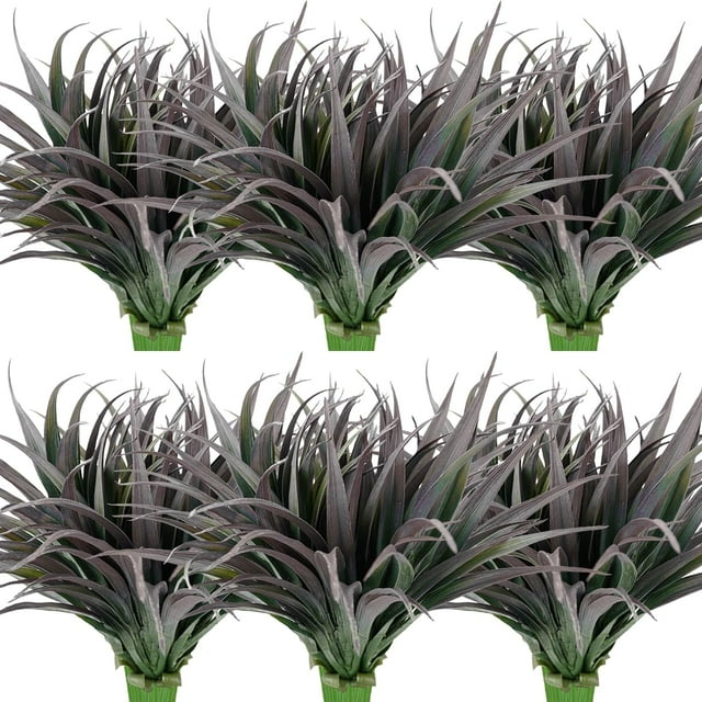 4/8/12Pcs Artificial Grass Shrubs Plant Fake Outdoor Plastic Plants UV