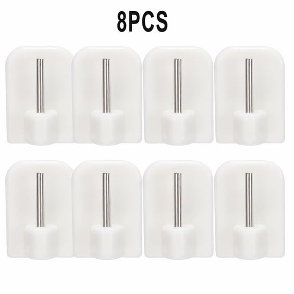 4/8/12Pcs Curtain Hooks Hooks Curtain Rod Hook Bracket White