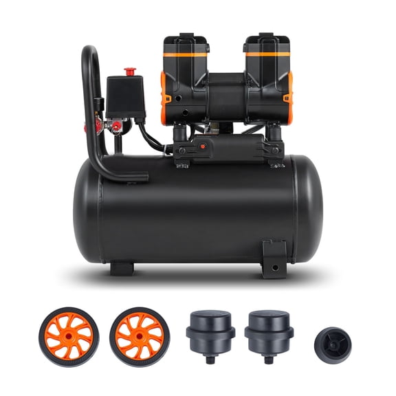 4.8 Gallon Air Compressor 1.2HP 2.2 CFM at 90 PSI Oil Free 116 PSI 70 dB Ultra Quiet Auto Repair Tire Inflation Spray Painting
