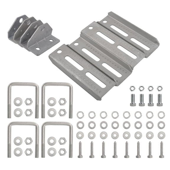 (4) 8" Galvanized Swivel Top Bunk Bracket Kit W/ Hardware For 2x3 Boat Trailer