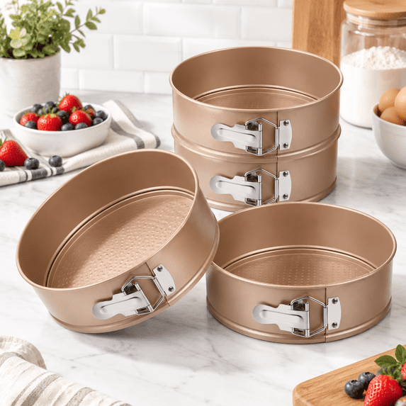 4 8 Inch Non Stick Springform Pan With Removable Bottom Carbon Steel ...