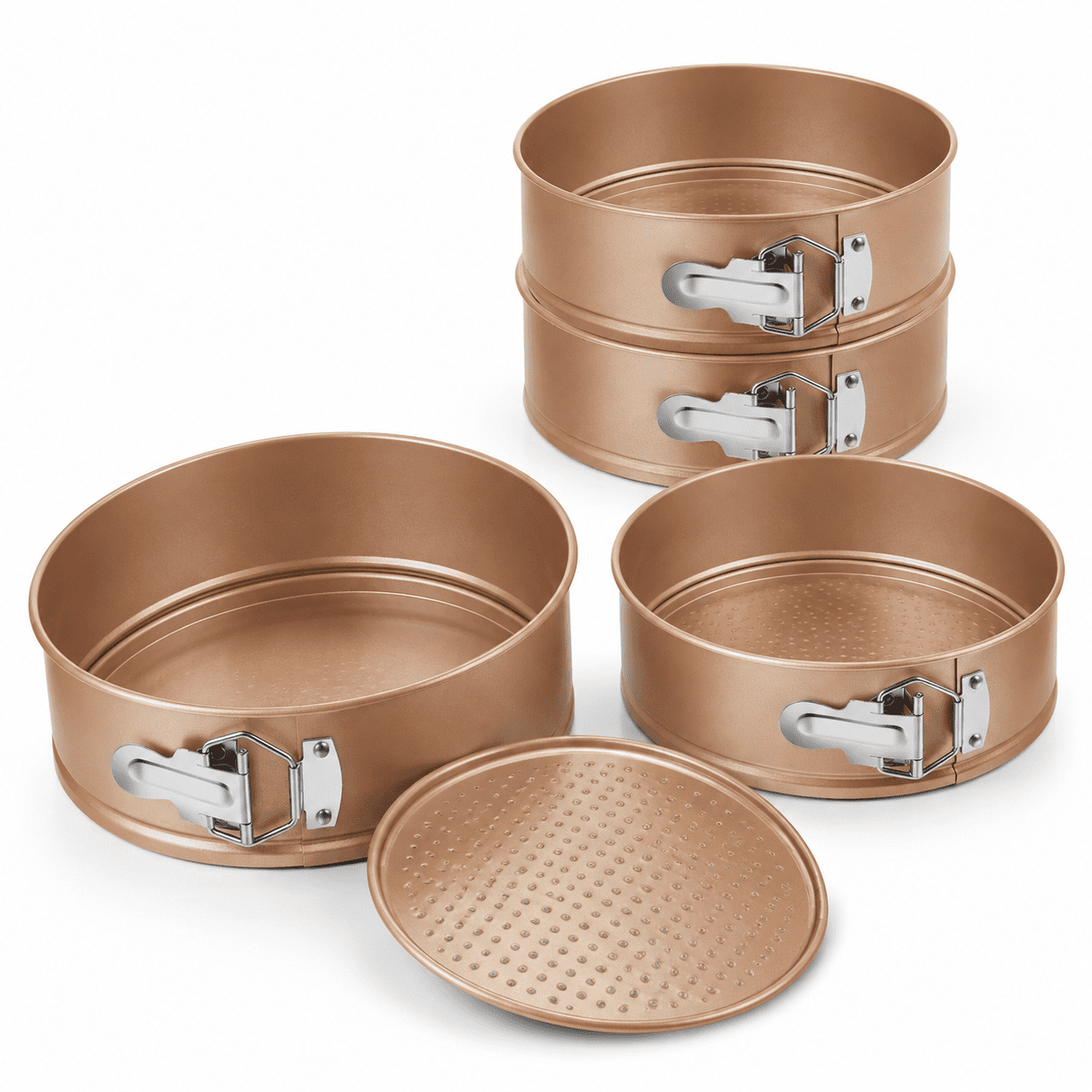 4 8 Inch Nonstick Springform Cheesecake Pan With Removable Bottom ...