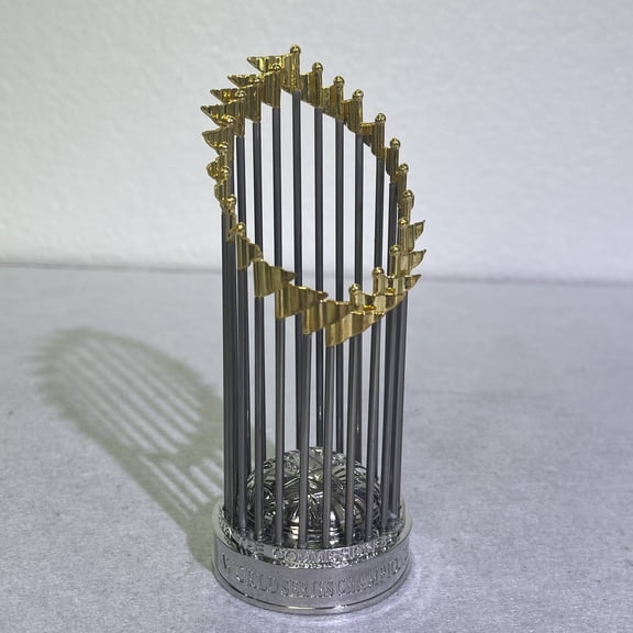 4. 8 in M L B World Series 8cm Metal Trophy Replica - Baseball Collectible for Display Shelves | Mini Sports Memorabilia Collectible Gift for MLB Fans