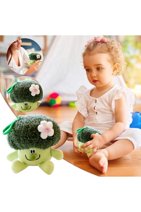 4.8" Mini Broccoli Plush Toy - Cute Cauliflower Stuffed Vegetable Keychain & Bag Charm, Soft Stress Relief Fidget Toy for Kids & Adults, Funny Gift Multicolor