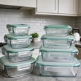thumbnail image 1 of 4/8 Pack Glass Food Storage Containers with Airtight Lids, Meal Prep Containers, Microwave Oven Freezer Dishwasher Safe for Lunch & Office, 1 of 10