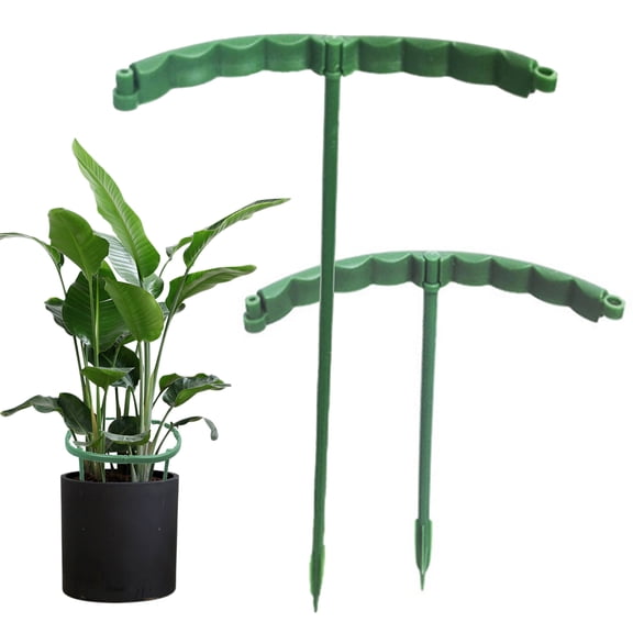 4/8 Pack Plant Support Stakes Plastic Half Round Plant Support Ring for Indoor Outdoor Plants Flower Pot Climbing Trellis Garden Plant Stand Set for Hydrangeas Roses Tomatoes