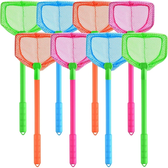 4/8 Pieces Butterflies Fishing Net Catching Bug Floating Bait Beach Nets for Outdoor Playing