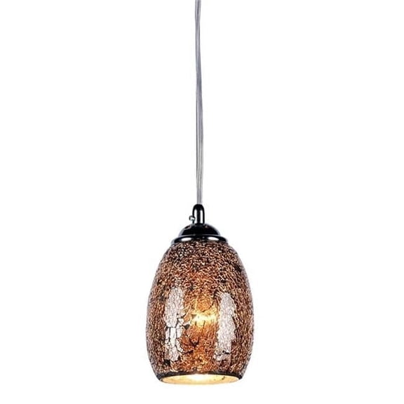 4.8 in. Shade Lighting Mosaic Melia 1 Light Ceiling Mini Pendant - Chrome