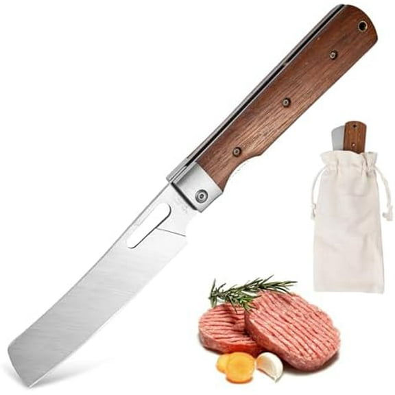 4.8 inch Folding Chef Knife,Ultra Sharp 440A Stainless Steel Blade,Pocket Foldable Japanese Style Kitchen Knife for Outdoor Camping BBQ Trip Cooking$$Home Decor, Kitchen, & Other