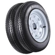 4.80-12 4.80x12 480-12 4.80-12Tire Assembly for Travel/Camper/Landscape/Cargo/Utility/Boat, 5 Lug On 4.5'', Load Range C, 6PR