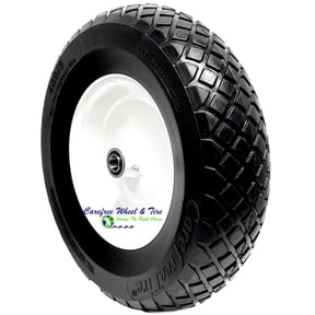 4.80/4.00-8 Inch, (15" x 4") Heavy Duty Contractor Stud/Diamond Tread Wheelbarrow Assembly