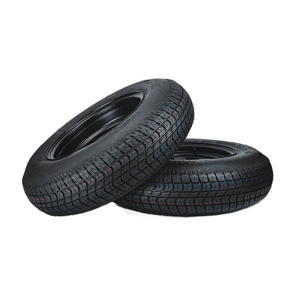 4.80-8 4 lug Trailer Tires with 8" Black Steel Rims, 6 Ply Load Range C, 4 Lug 4" Bolt Pattern, Heavy Duty 4.80x8 Tires for Boat, Camper & Utility Trailers (2 Pack)