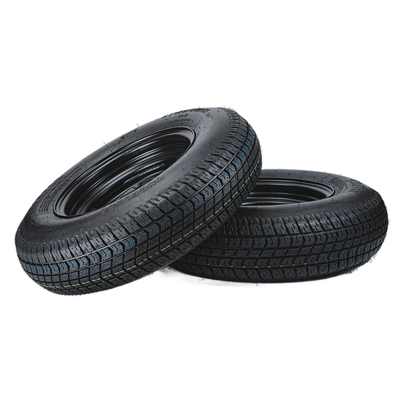 4.80-8 4 lug Trailer Tires with 8" Black Steel Rims, 6 Ply Load Range C, 4 Lug 4" Bolt Pattern, Heavy Duty 4.80x8 Tires for Boat, Camper & Utility Trailers (2 Pack)