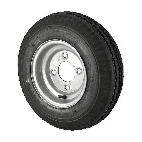4.80X8 Loadstar Trailer Tire LRB on 4 Bolt Galvanized Wheel