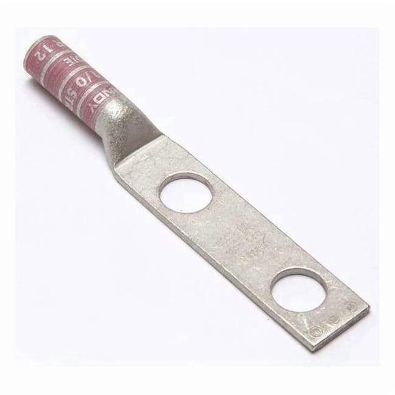 4.81" two-hole lug compression connector, burndy, ya252n