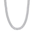 thumbnail image 1 of 4.00 Ct Lab Created Moissanite Diamond 6MM Width Cuban Link Chain Necklace For Men In 14k White Gold Over 925 Sterling Silver 16" Length(Color G-H,Clarity VVS1, 4.00 Ct), 1 of 10
