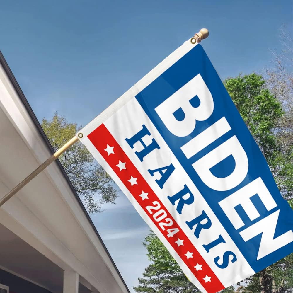 4.85x8 FT Blue Biden Harris Flag 2024 for President Election Campaign