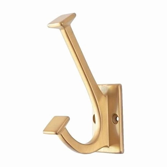 4.87 in. Skylight Double Hook, Brushed Golden Brass