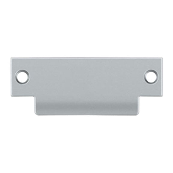 4.87 x 1.25 in. T- Strike without Hole, Satin Chrome - Solid