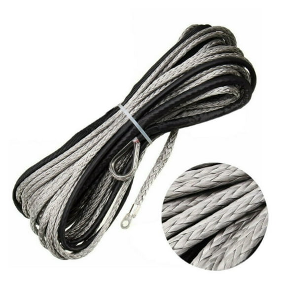 4.8MM*15M(2.5 tons) Synthetic Winch Rope Line Recovery Cable For ATV UTV Truck Boat Winch Towing Rope ,Great Compatibility