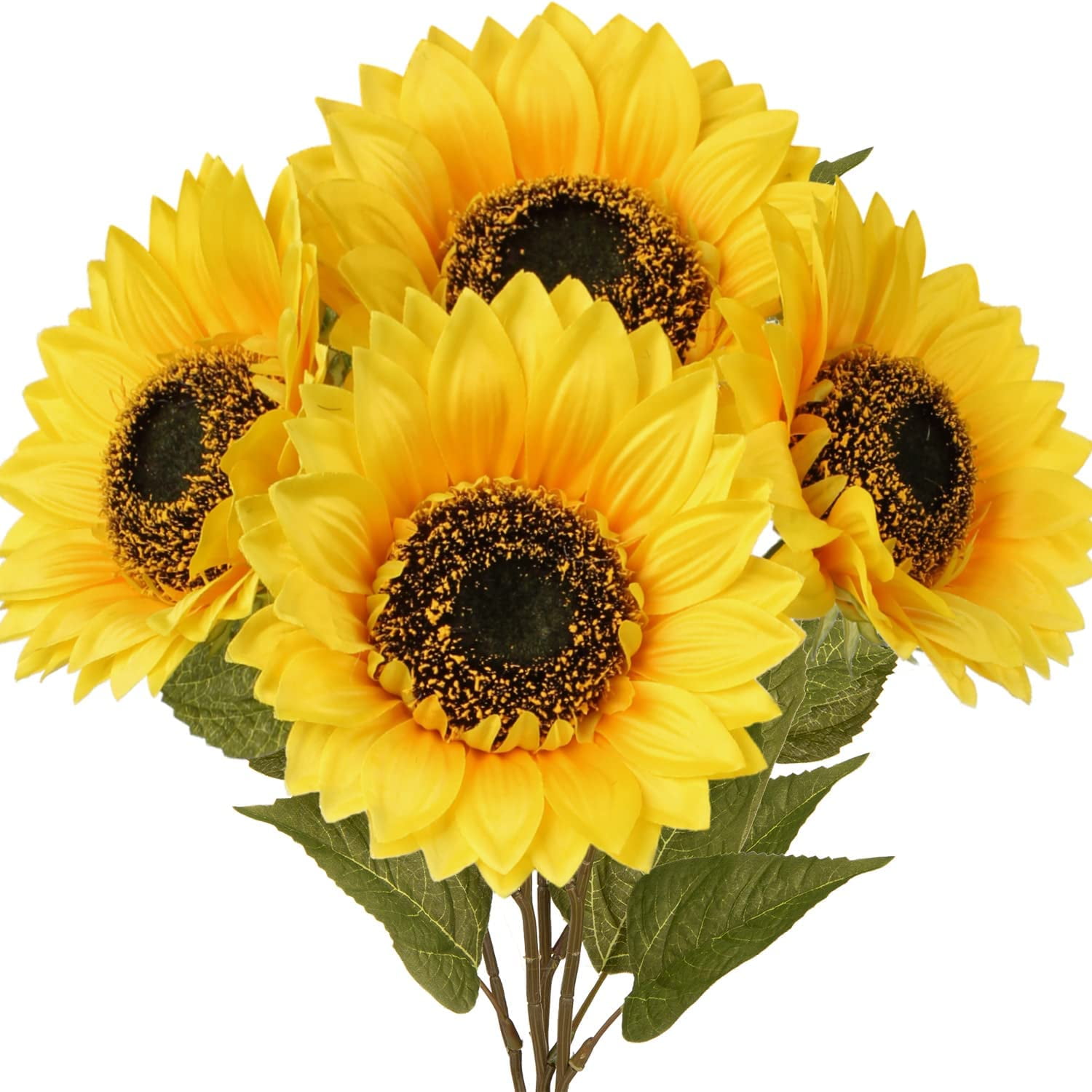 4/8PCS Sunflowers Artificial Flowers Long Stem Tall Fake Sunflower ...