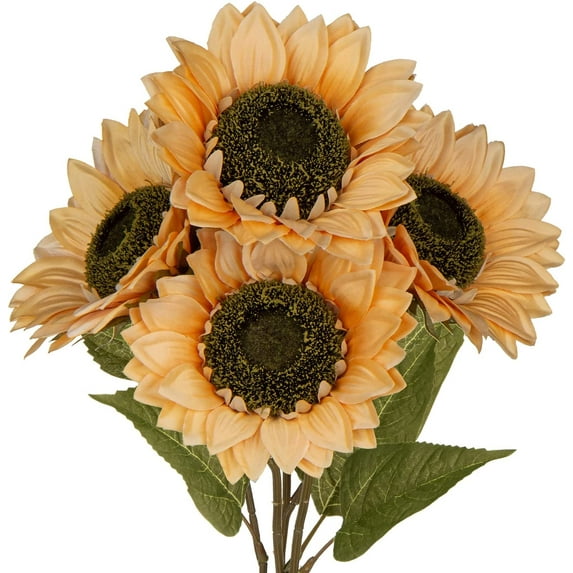 4/8PCS Sunflowers Artificial Flowers Long Stem Tall Fake Sunflower Flowers Bulk Rustic Silk Faux Flowers for Home Wedding Party Décor