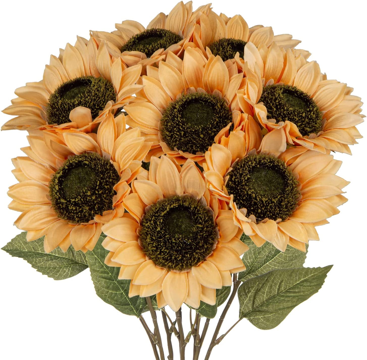 4/8PCS Sunflowers Artificial Flowers Long Stem Tall Fake Sunflower ...