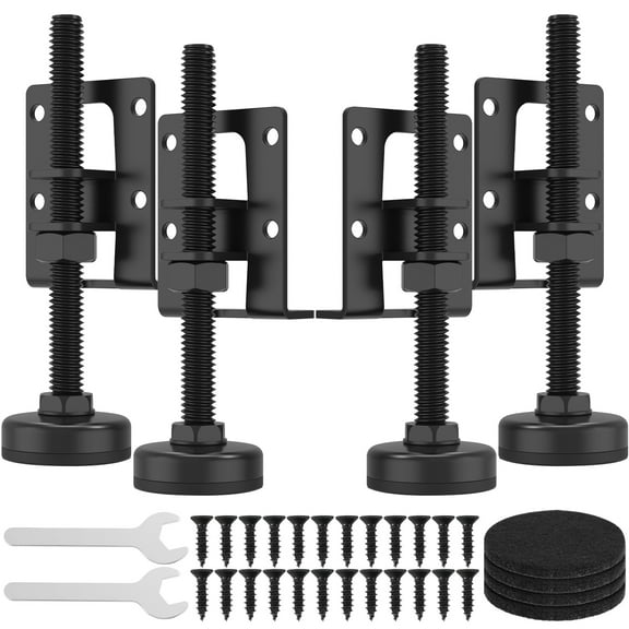 4/8Pcs Furniture Leveling Feet Adjustable Furniture Legs Heavy Duty Carbon Steel Furniture Levelers with Lock Nuts Support 330 Lbs Table Leveler Leg for Table Cabinets Workbench