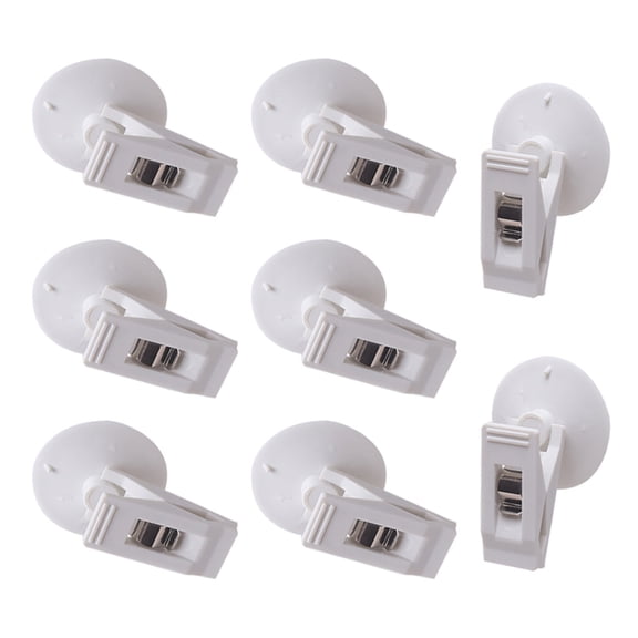 4/8Pieces Shower Curtain Clips with Suction Cup Curtain Clips Holder Curtain Closed Prevent Water Splashing Out