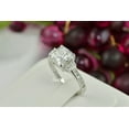 thumbnail image 1 of 4.8ct Princess Cut Bridal Wedding Engagement Ring Diamond Simulated 925 Sterling Silver Anniversary Rings SKU:00159, 1 of 5