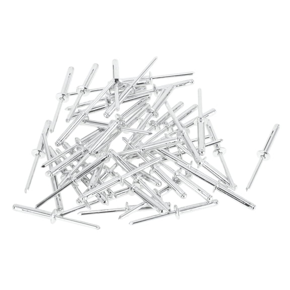 4.8mm Grip Diameter 25mm Grip Length 10.1mm Flange Diameter Dome Head Tri-Fold Rivets Repairing Tool Assortment Kit Aluminum 50 Pcs
