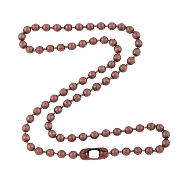 4.8mm Large Antique Copper Ball Chain Necklace with Extra Durable Color Protective Finish - 26 Inches