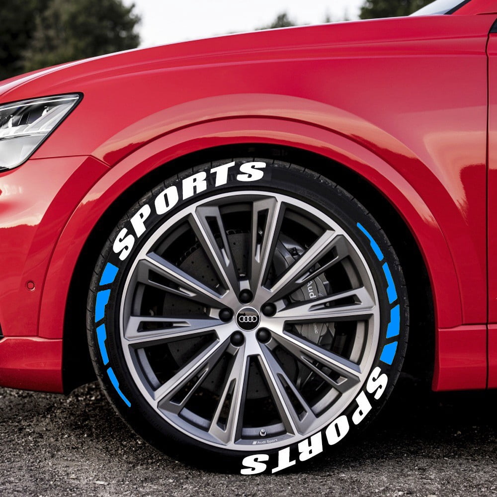 Tire Rims Sticker 4/8pcs Car Tire Wheel Stickers Car Tuning Universal 3D Permanent PVC ...