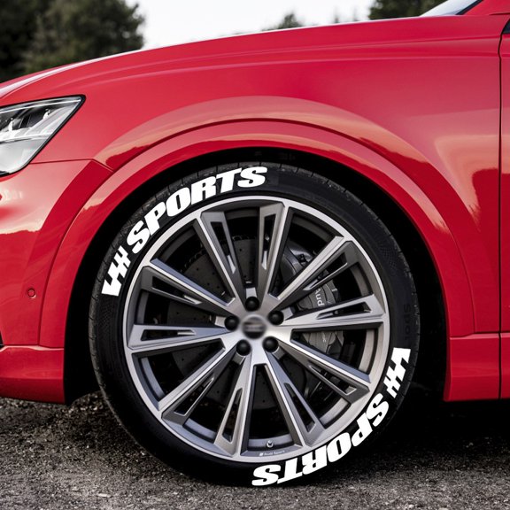 4/8pcs Car Tire Wheel Stickers Car Tuning Universal 3D Permanent PVC Joined Tire Decor Decals Car Tyre Personalized Stickers