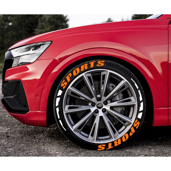 4/8pcs Car Tire Wheel Stickers Car Tuning Universal 3D Permanent PVC ...