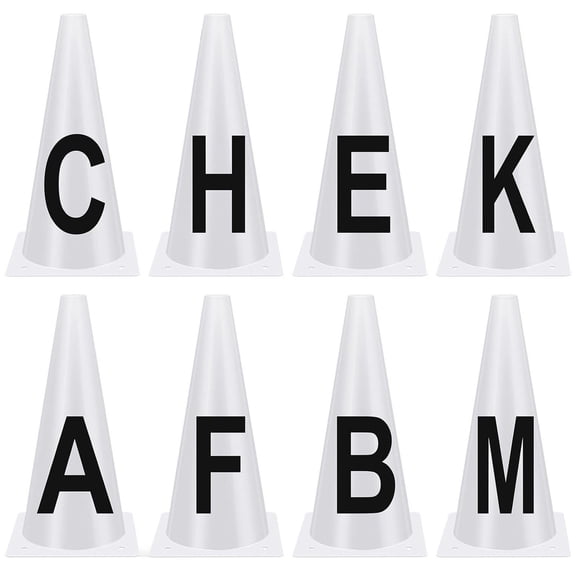 4/8pcs Equestrians Athletes Training Cones Dressage Cones Stackable Equestrians Training Cones with Letters Sign Enduring