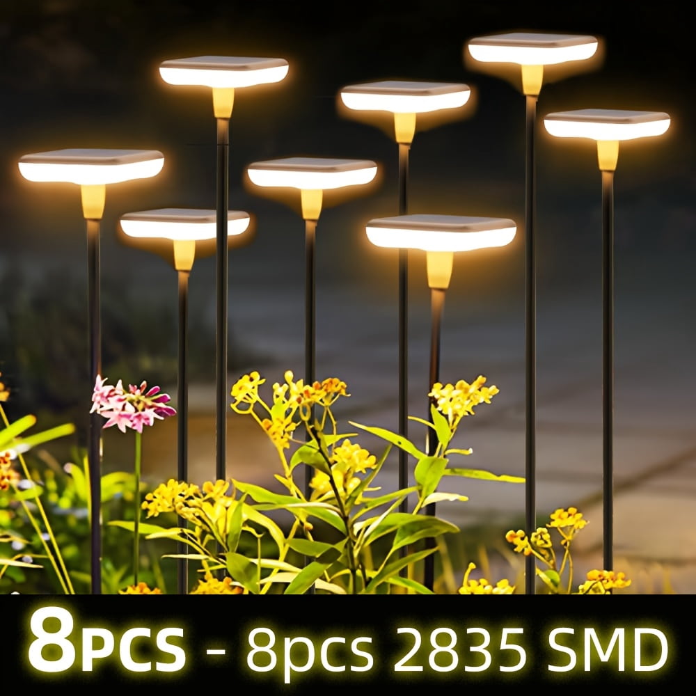 4/8pcs- LED Solar Light, Outdoor LED Lawn Ambient Light, Solar Powered ...
