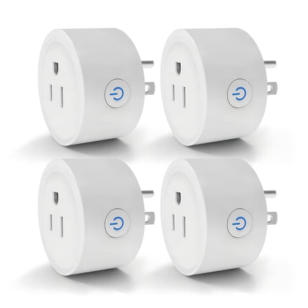 4/8pcs, Smart Plug, Smeileas Smart WiFi Plugs Work with Alexa, Smart WiFi Outlet with Remote Control And Timer Function, 2.4GHz Wi-Fi Only, No Hub Required
