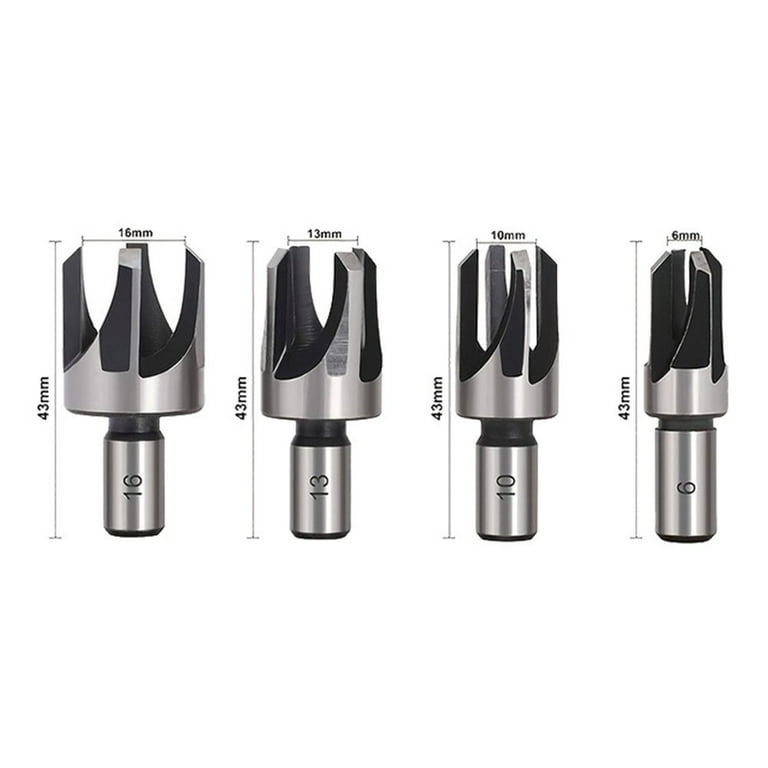 4 8pcs Wood Plug Cutter Drill Cutting Tool Drill Bit Woodworking Cork Drill Bit Walmart